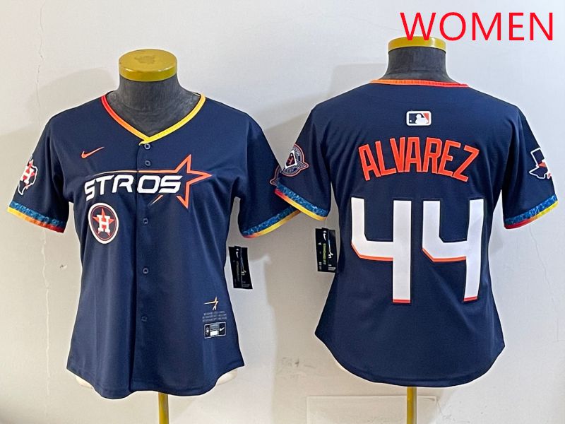 Women Houston Astros #44 Alvarez Drak Blue Fourth generation Joint Name 2025 Nike MLB Jersey style 8